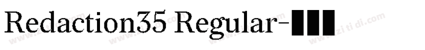 Redaction35 Regular字体转换